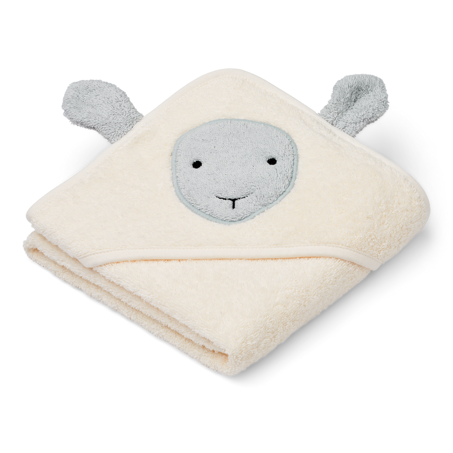 Liewood Albert Schapen Handdoek met kap Creme de la creme