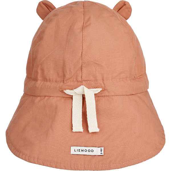 Liewood Gorm Reversible Seersucker Sun Hat, Stripe Tuscany Rose / Sandy