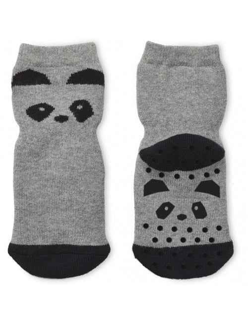 Liewood Nellie Anti-Slip Socks Panda Grey Melange