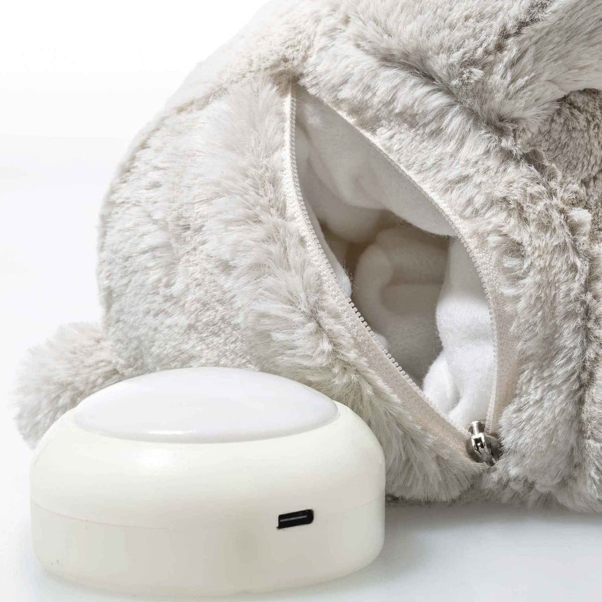 Steiff | Light at Night Hoppie Rabbit 28 cm Light Grey