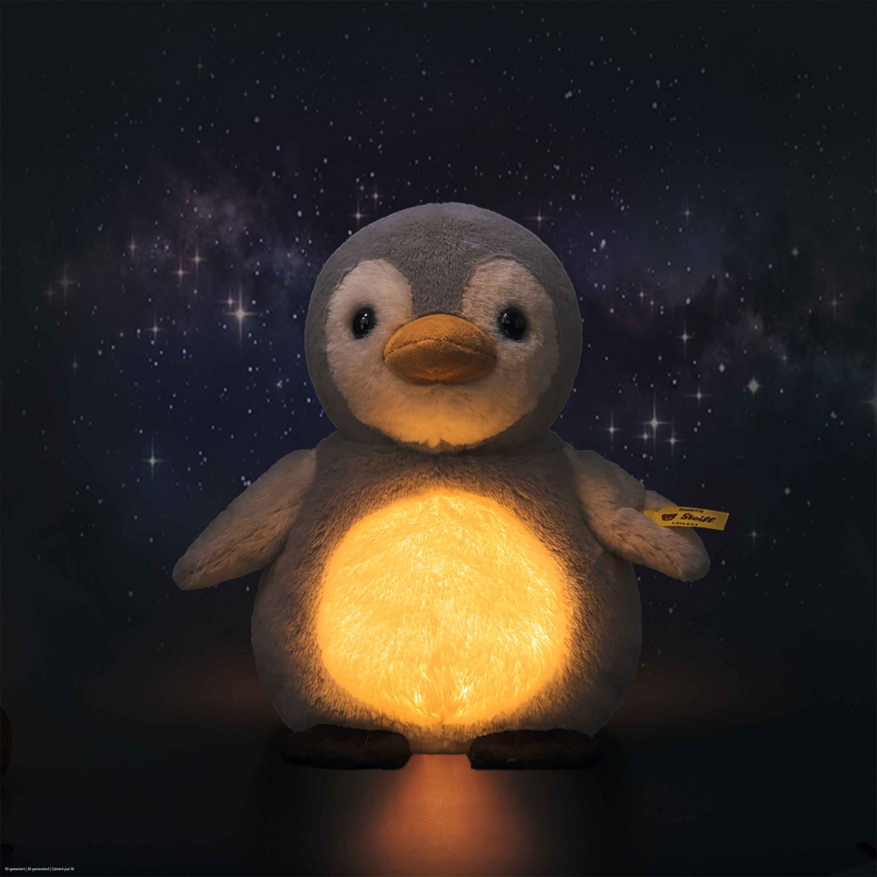 Steiff | Light at Night Lio Pinguin 22 cm Light Grey