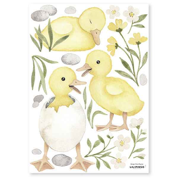 Lilipinso Lucky Ducky 3 Ducklings Wall Stickers