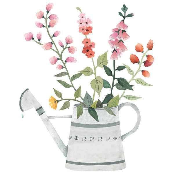 Lilipinso Queyran Flowered Watering Can wall stickers