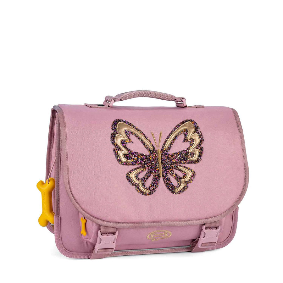 Stones and Bones | Lily Book Bag - Glitter Butterfly Lilac