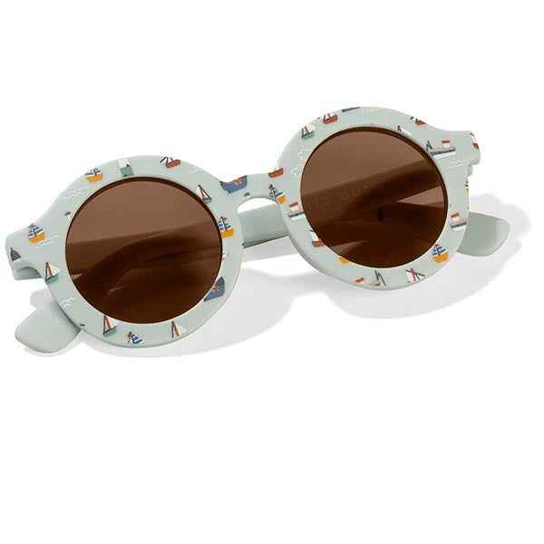 Little Dutch Round Children's Sunglasses, Sailors Bay Blue