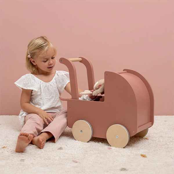 Little Dutch wooden doll pram