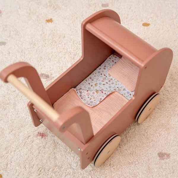 Little Dutch wooden doll's pram