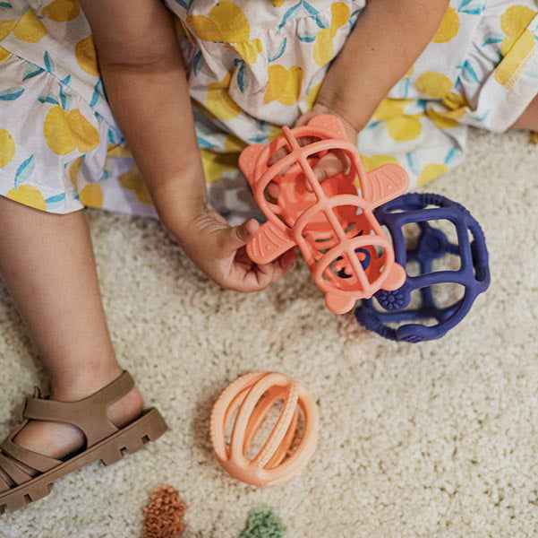 Little L - Set van 2 sensorische ballen - Roze en Blauw
