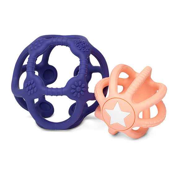 Little L - Set van 2 sensorische ballen - Roze en Blauw