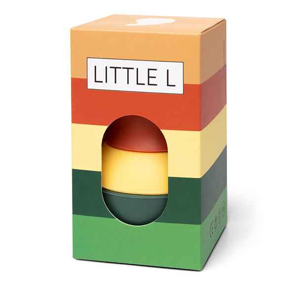 Little L - Pear-Shaped Stacking Tower - Green and Orange