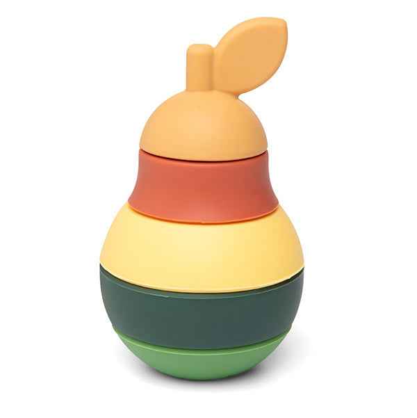 Little L - Pear Stacking Tower - Green and Orange