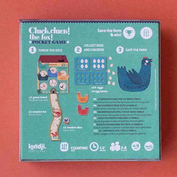 Londji Cluck Cluck! The Fox! pocket bordspel +4jr