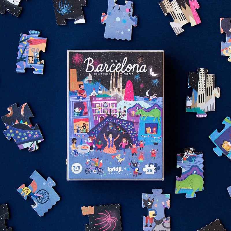 Londji Reversible Night and Day Puzzle in Barcelona, 36 pieces
