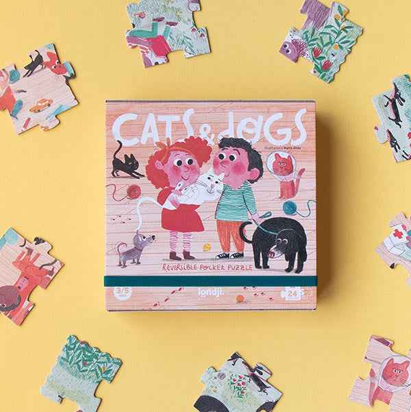 Londji Pocket Puzzle Cats & Dogs 25st +3jr