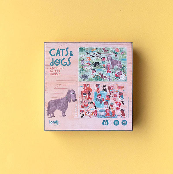 Londji | pocket puzzel Cats & Dogs 25st +3jr