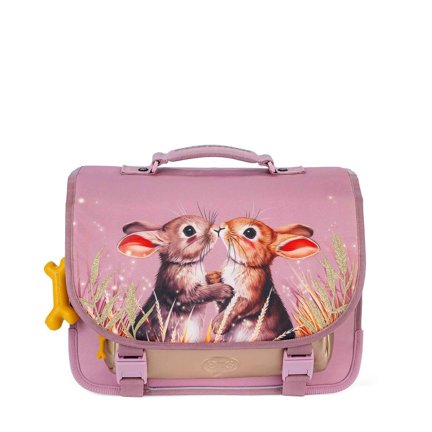 Stones and Bones | Lotus Book Bag - Twilight Bunnies Lilac