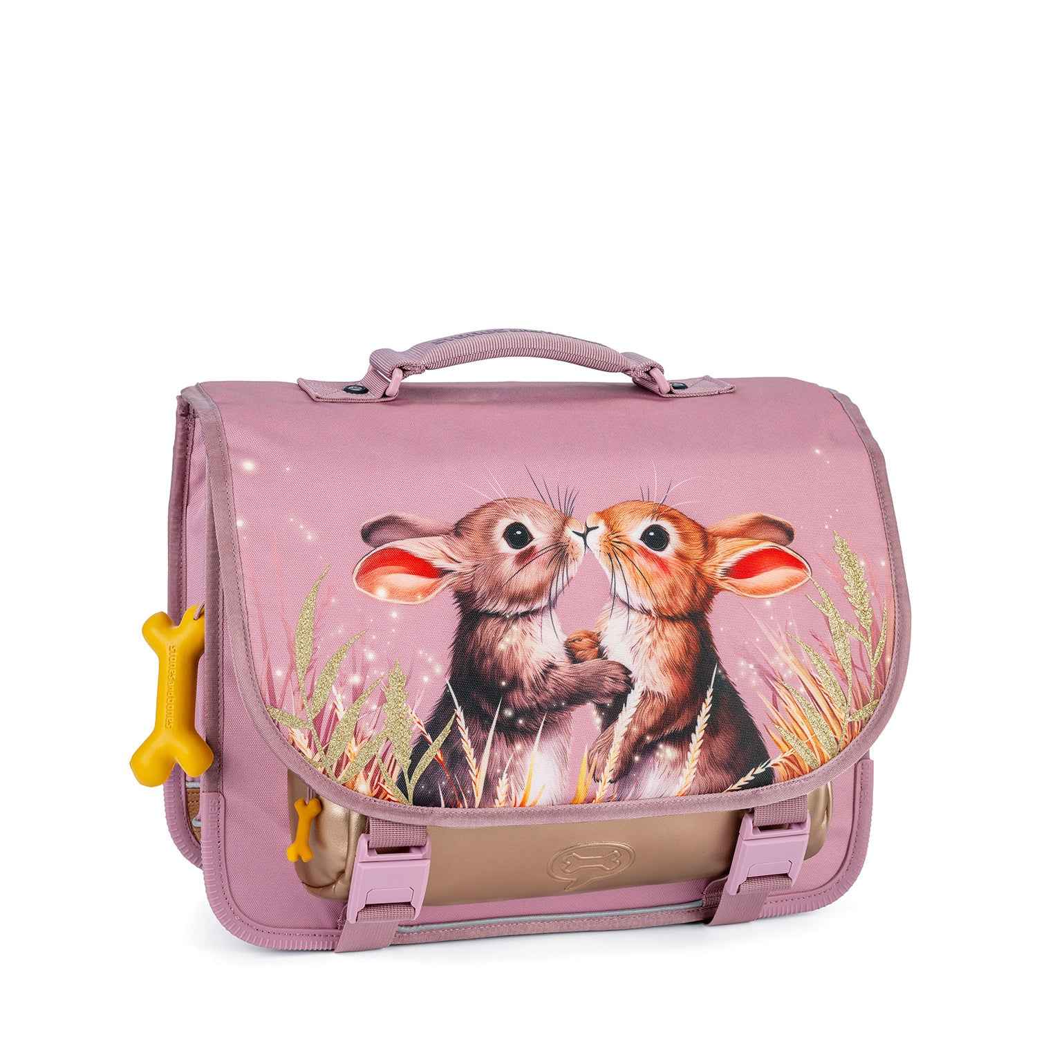 Stones and Bones | Lotus Book Bag - Twilight Bunnies Lilac