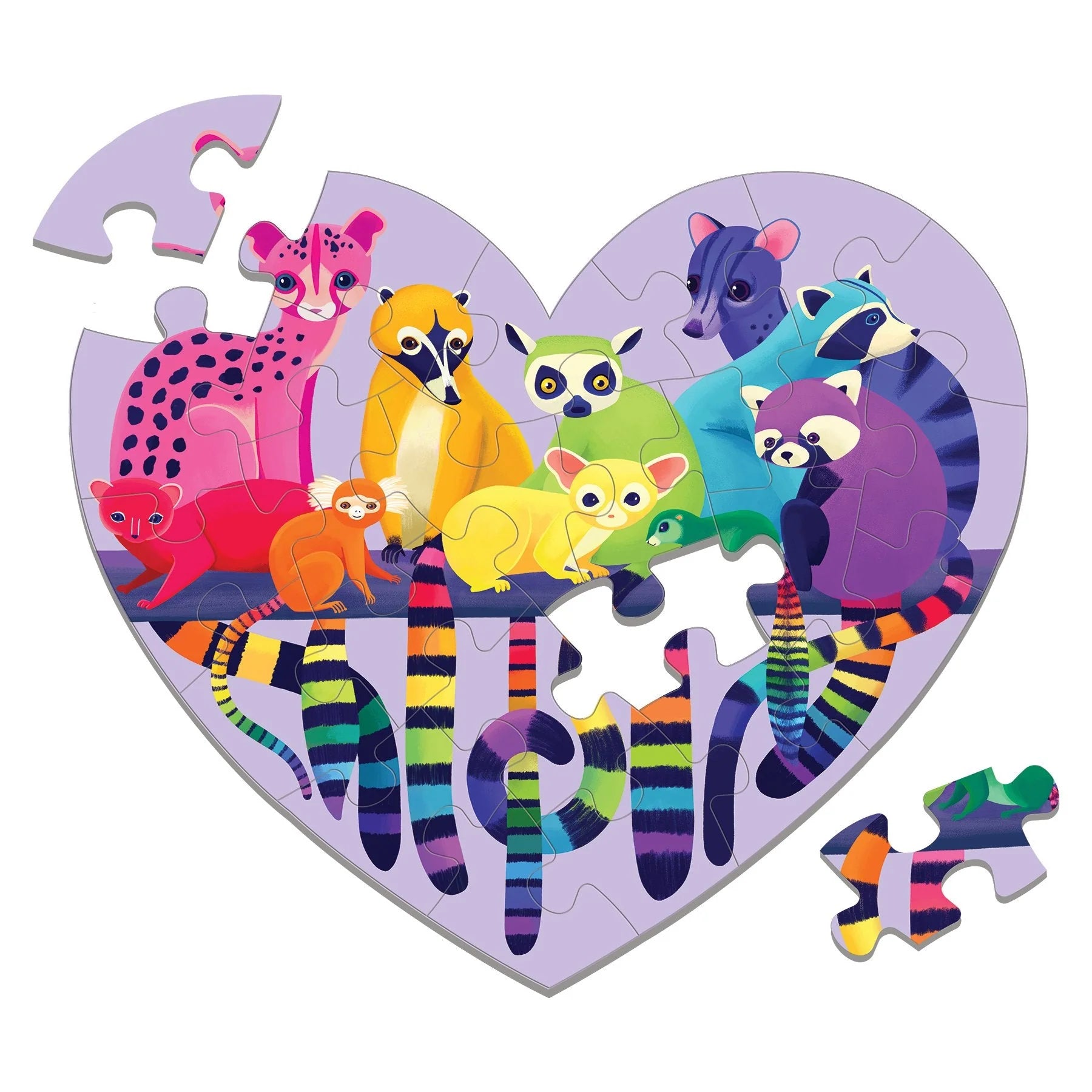 Mudpuppy | Liefde In Het Wild 24-Delige Mini-Puzzel In Vorm