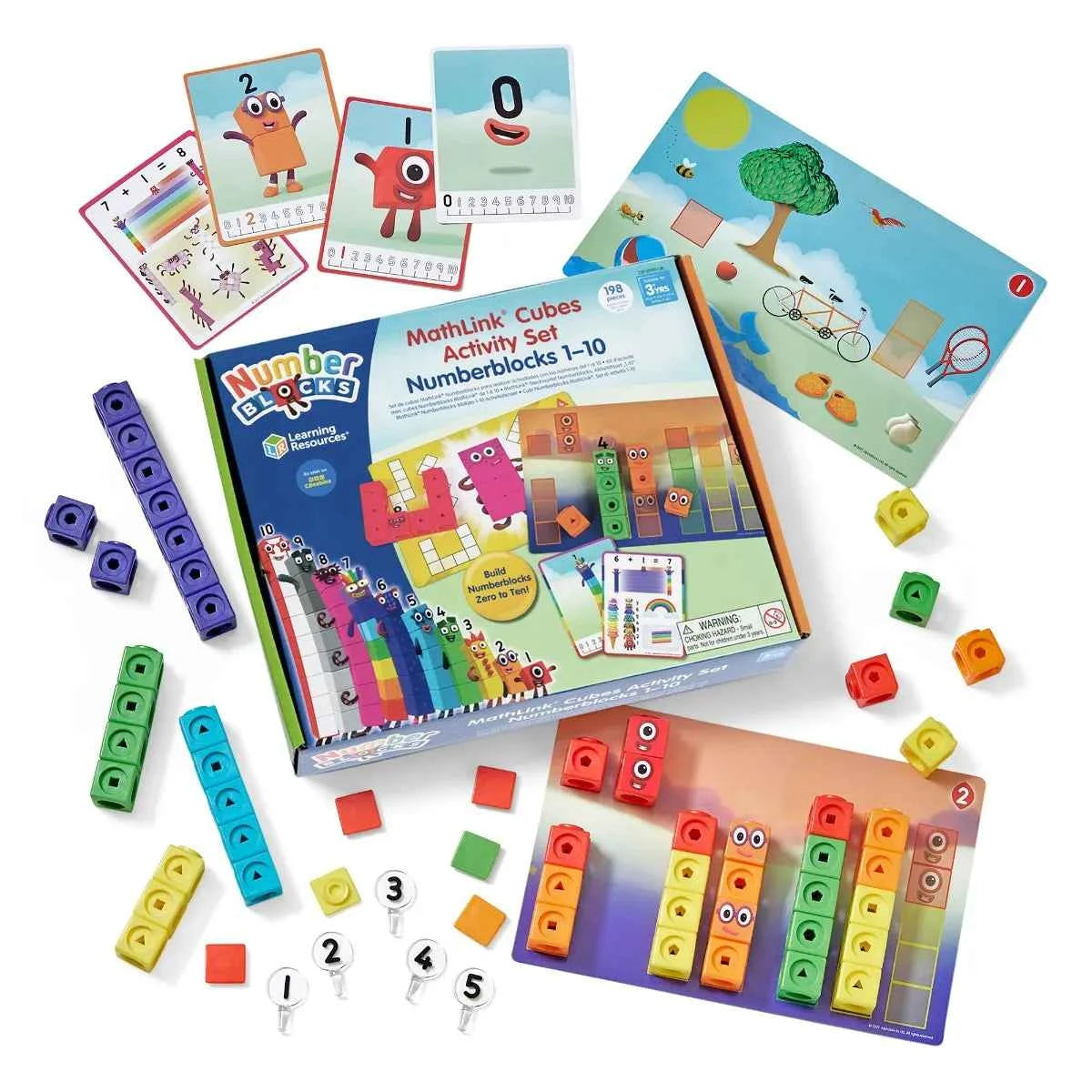 Learning Resources | MathLink Cubes Numberblocks 1-10 Activity Set