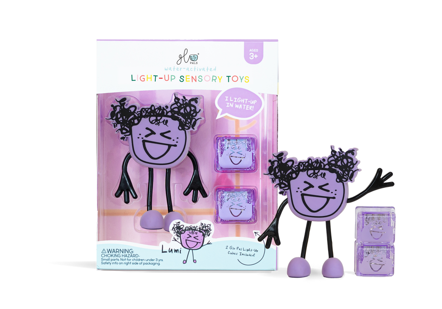 Glo Pals Lumi, Light Up Cubes, Characters, Paars, 1+2 Stuks - badspeelgoed