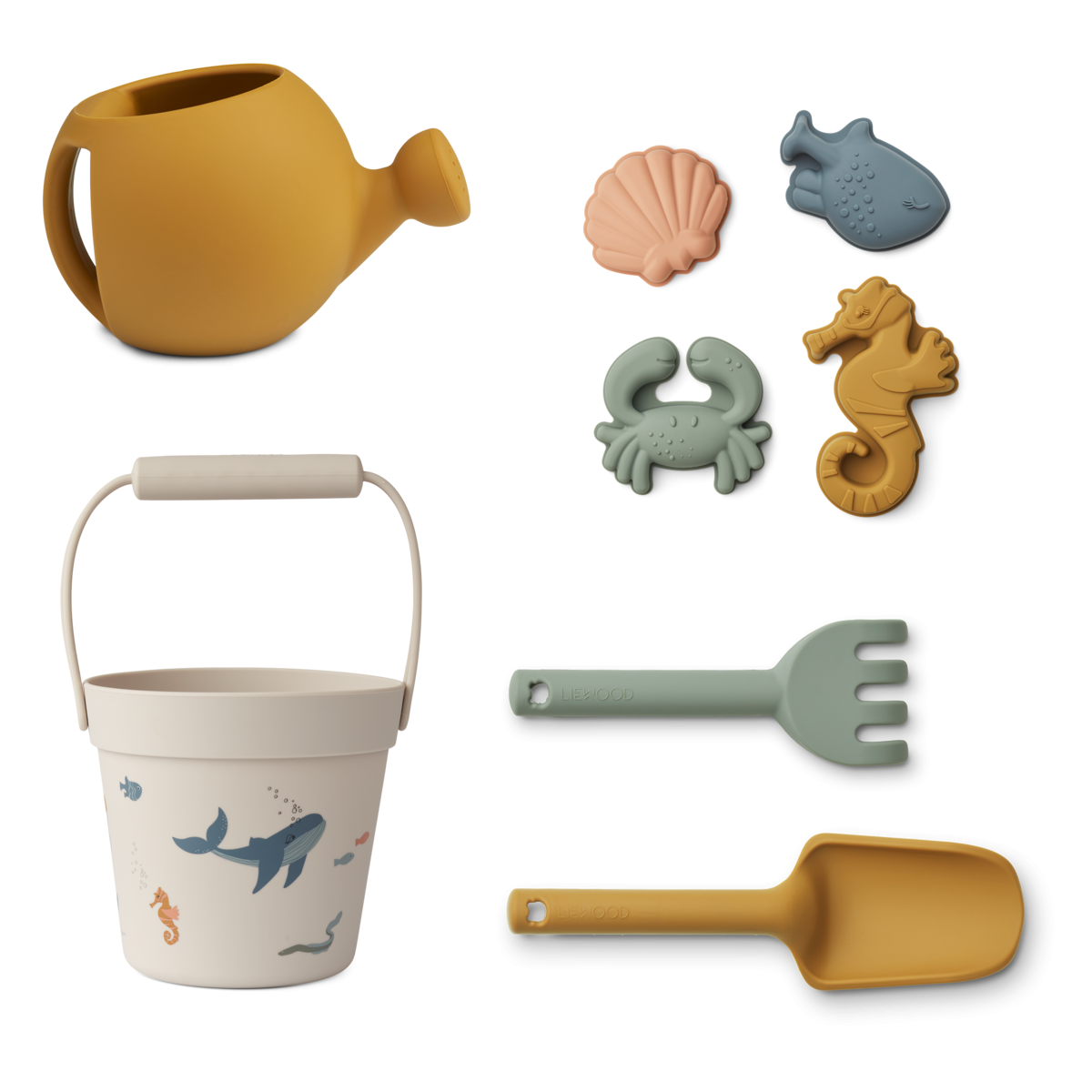 Liewood Florence Zeedier Tuin en Strand Set Sea Creature/Sandy