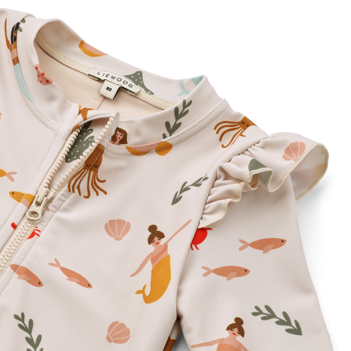 Liewood Amel Printed Swim Jumpsuit   Mermaids Sandy