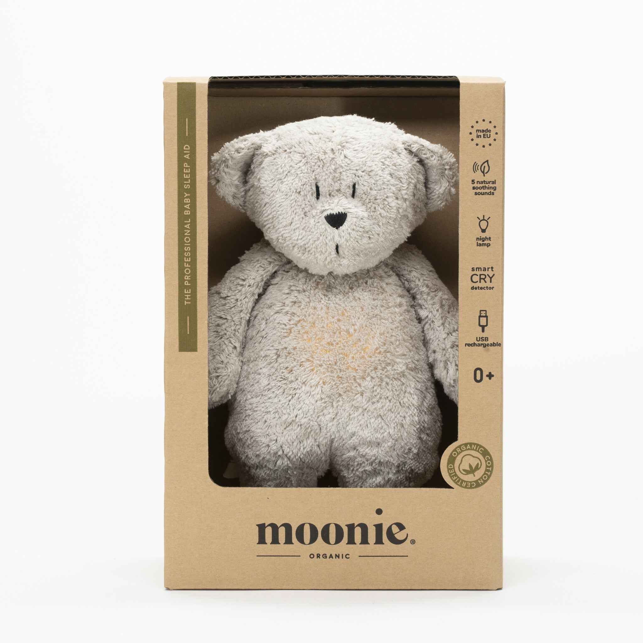 Moonie 2.0 | Gray - Biologische Beer Met Lamp