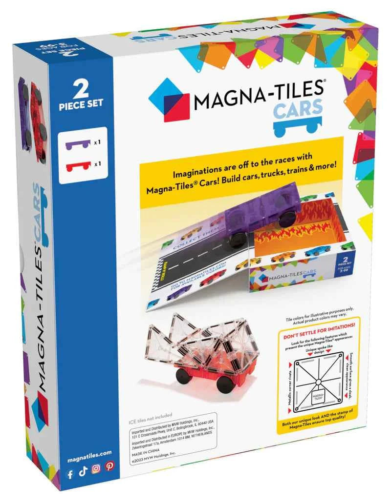 Magna-Tiles | Cars Purple & Red 2-Piece Set