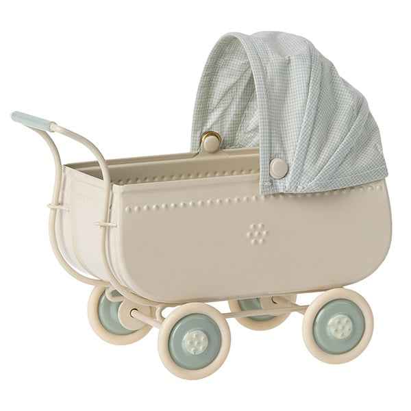 Maileg kinderwagen Micro Blue