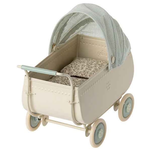 Maileg Micro Blue Children's Stroller