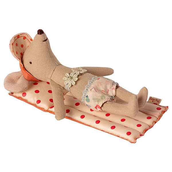 Maileg Air Mattress Mouse - Red dot