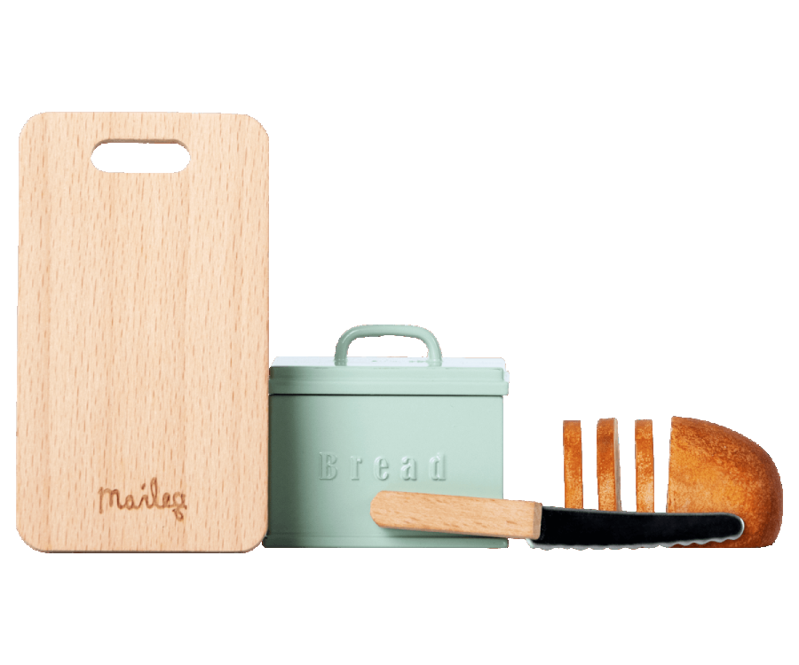 Maileg Miniature brooddoos met snijplank en mes