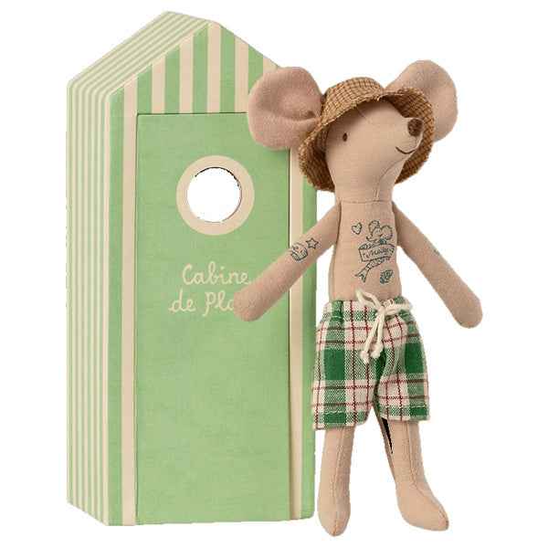 Maileg Dad Mouse in Beach Cabin