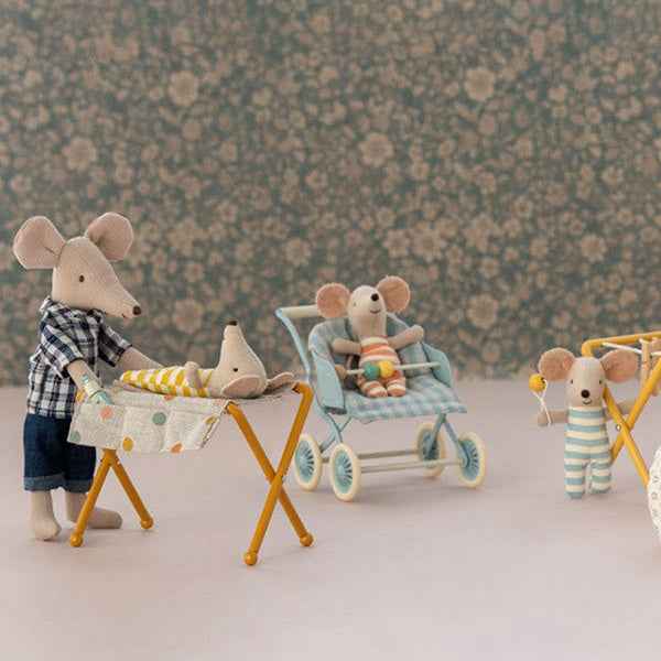 Maileg Baby Mouse Changing Table - Ocher