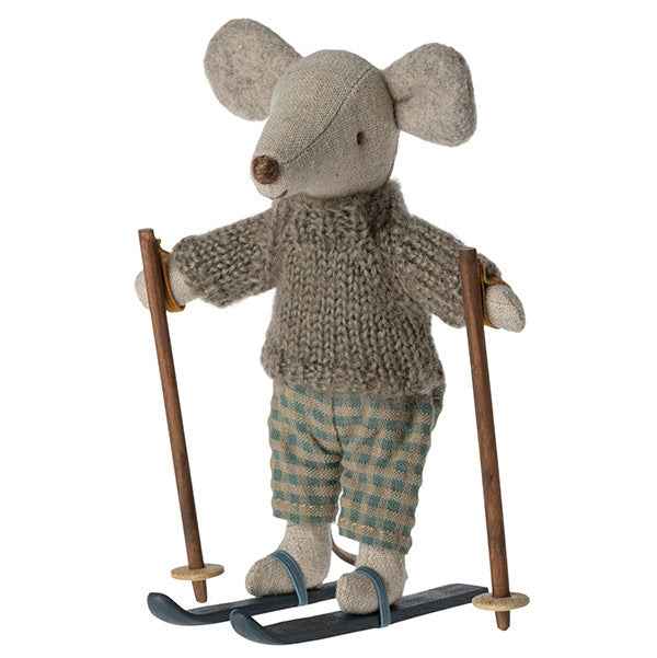 Maileg Big Brother Winter Mouse with Ski Set