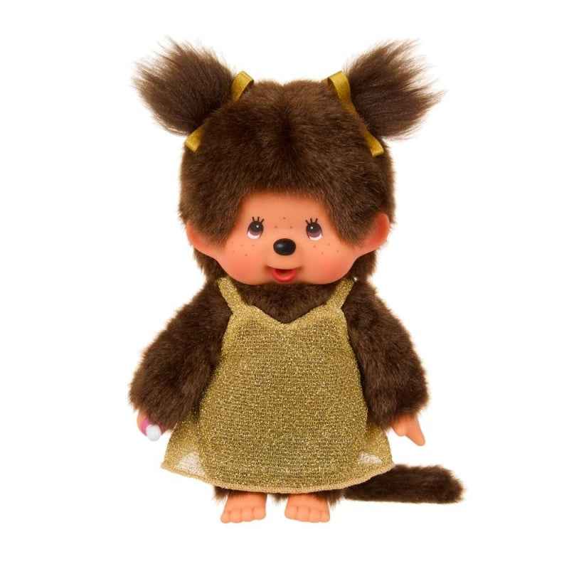 Monchhichi | Girl in Gold Glitter Dress 20 cm