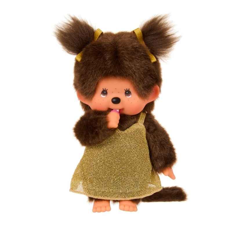Monchhichi | Girl in Gold Glitter Dress 20 cm