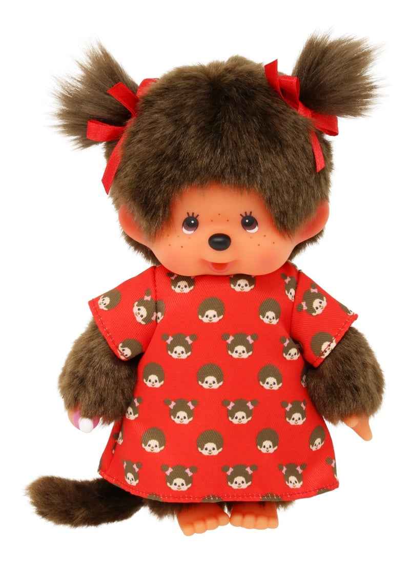 Monchhichi | Girl Red Printed Dress 20cm