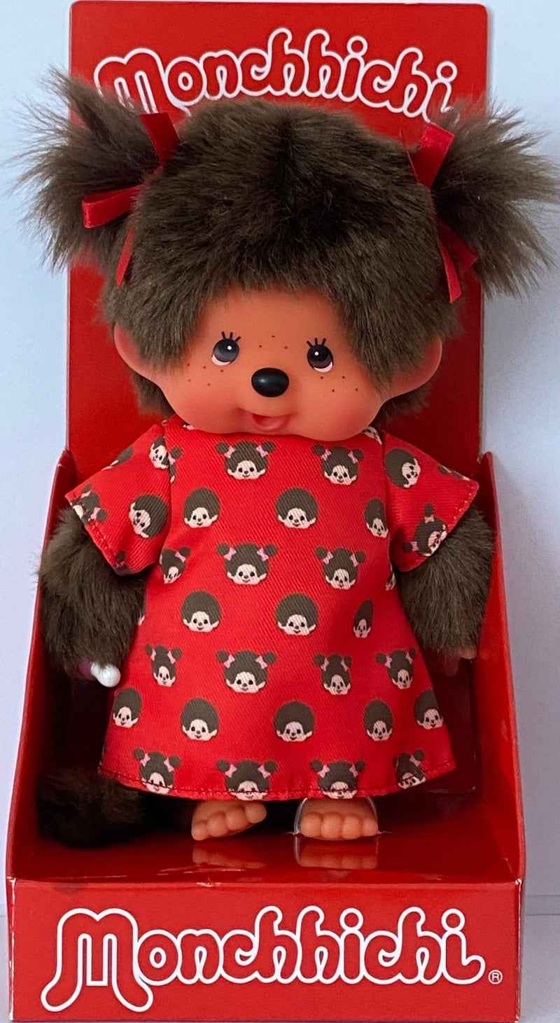Monchhichi | Girl's Red Dress with Print 20cm
