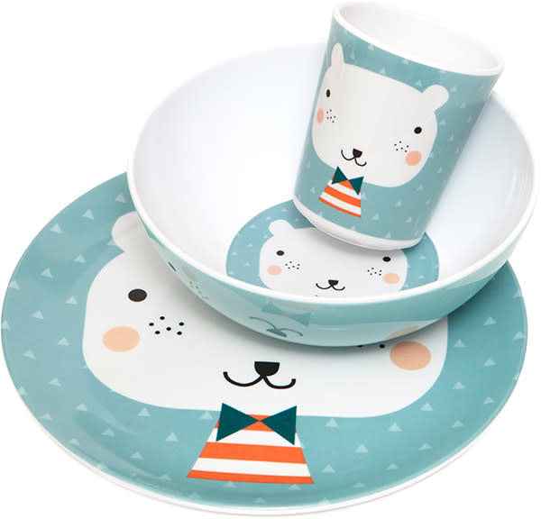 Melamine kom - Bear triangles - Haciendo el Indio - Petit Monkey