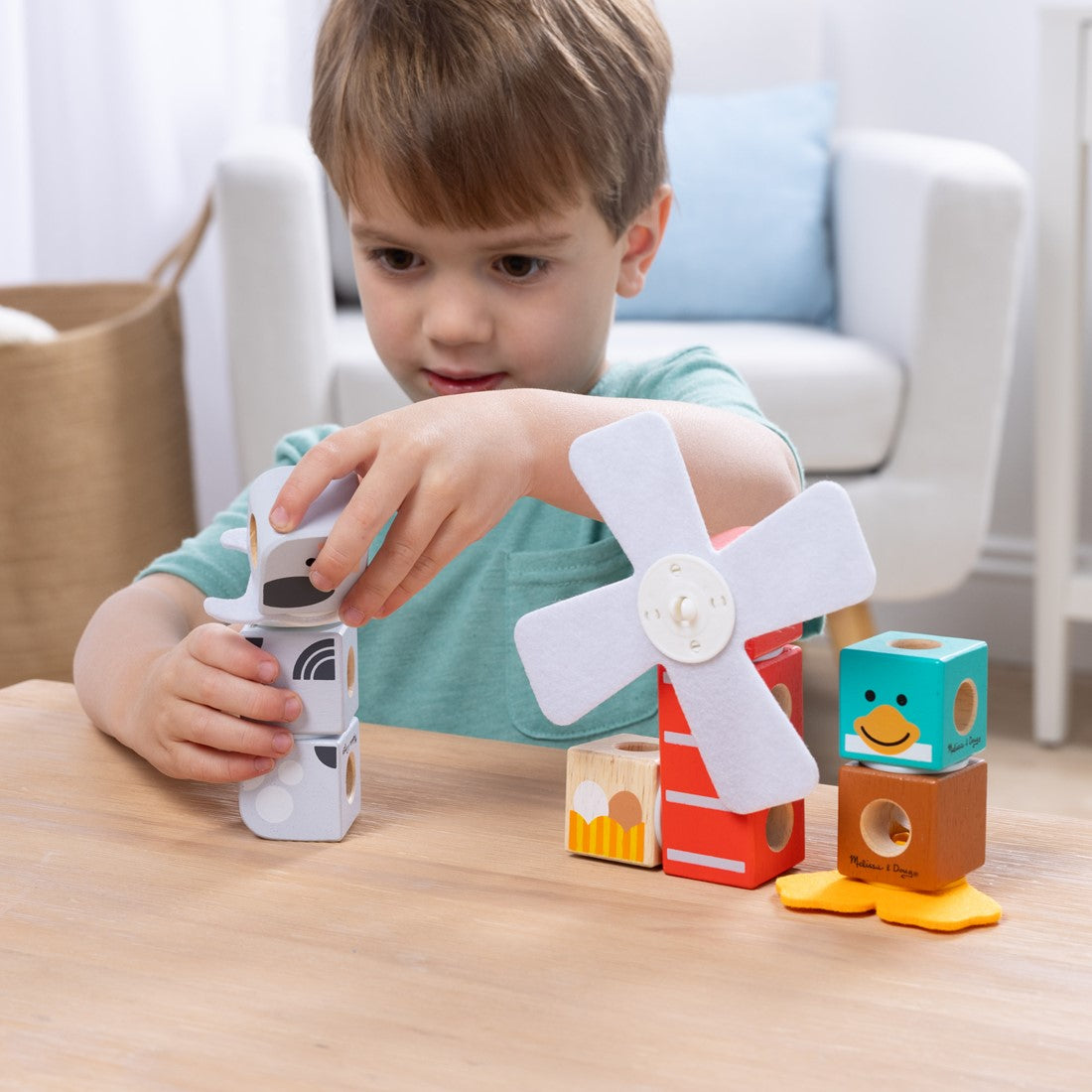 Melissa & Doug | blockables farm friends playset 16pcs