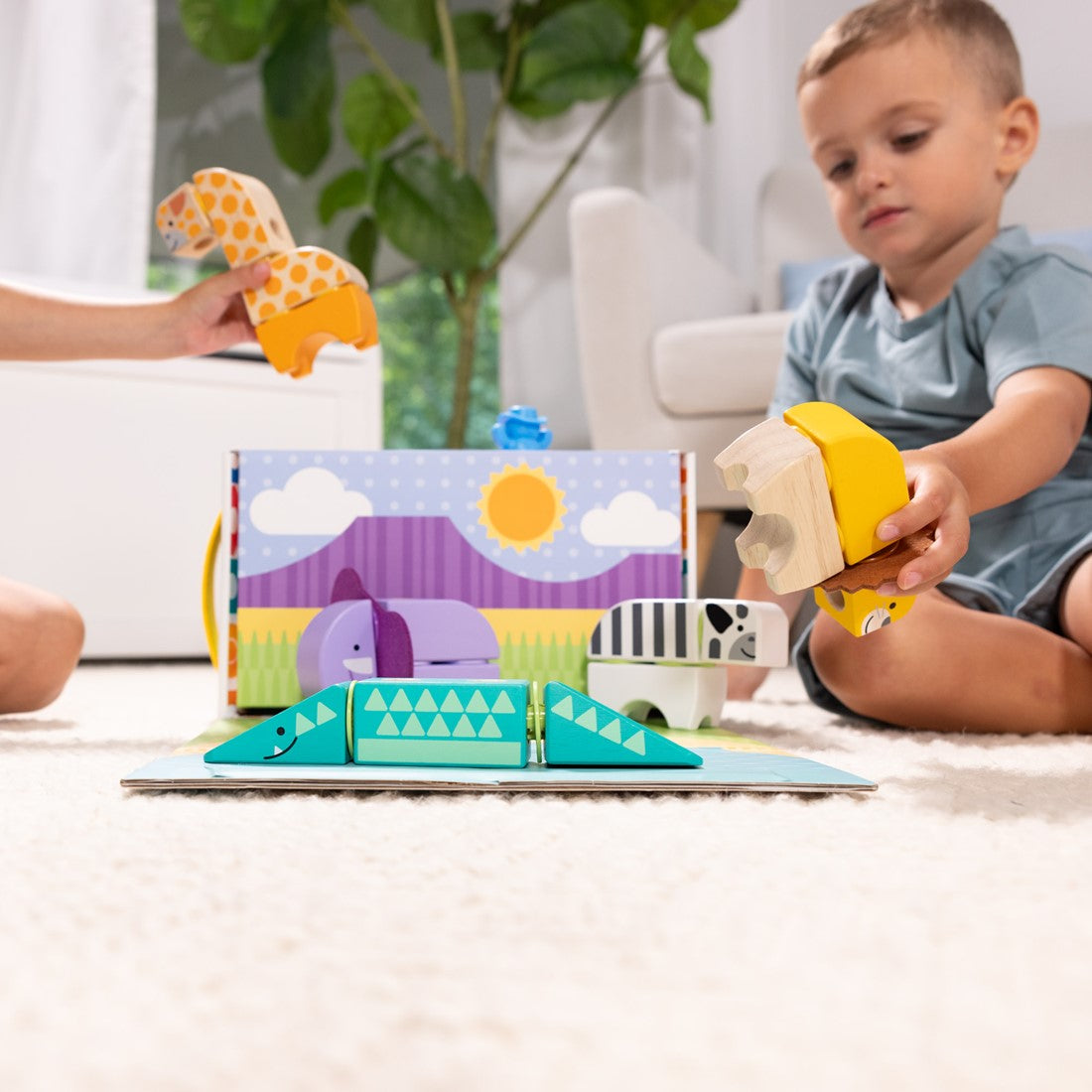 Melissa & Doug | blockables safari playset 34pcs