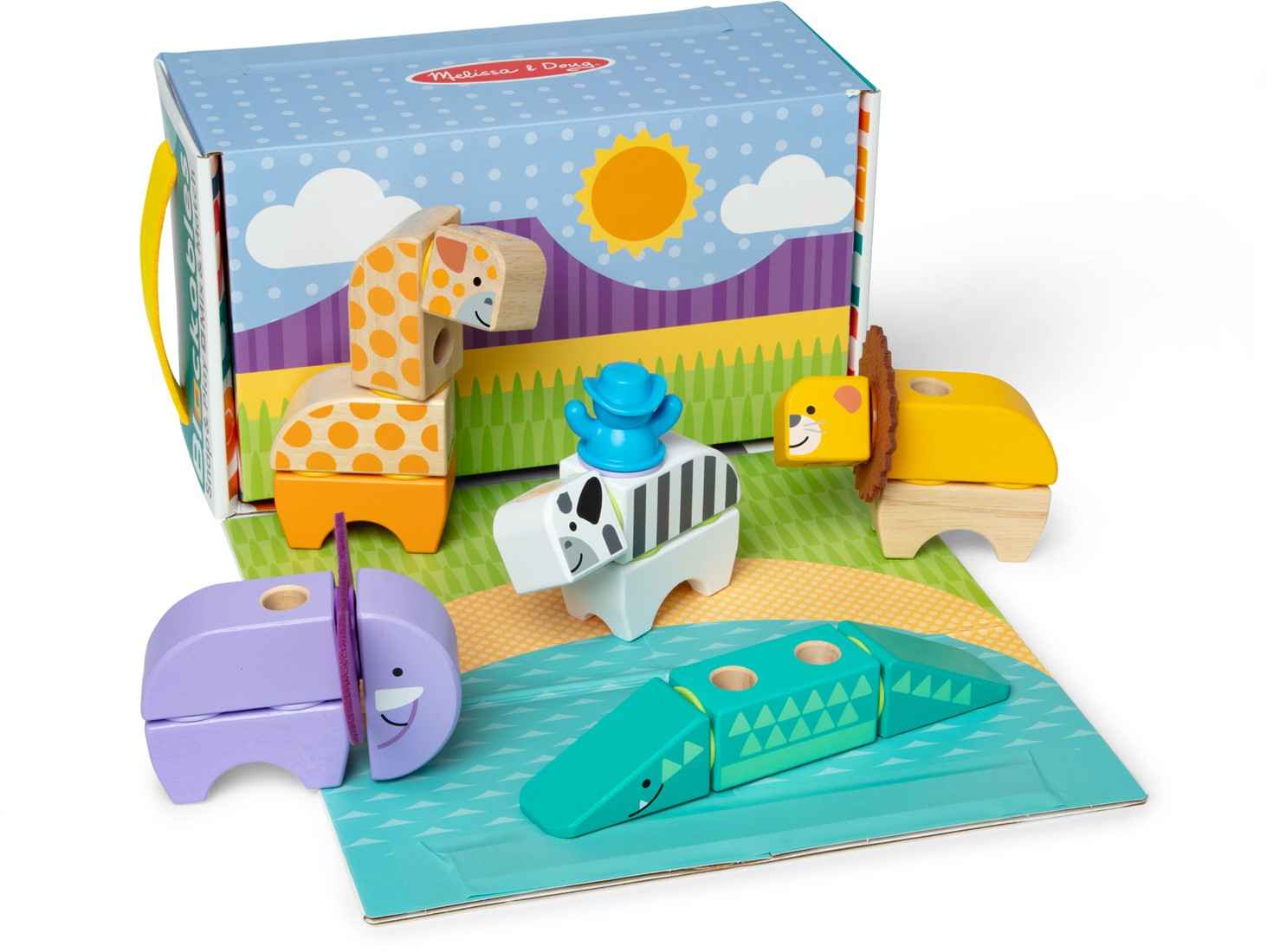 Melissa & Doug | blockables safari playset 34pcs