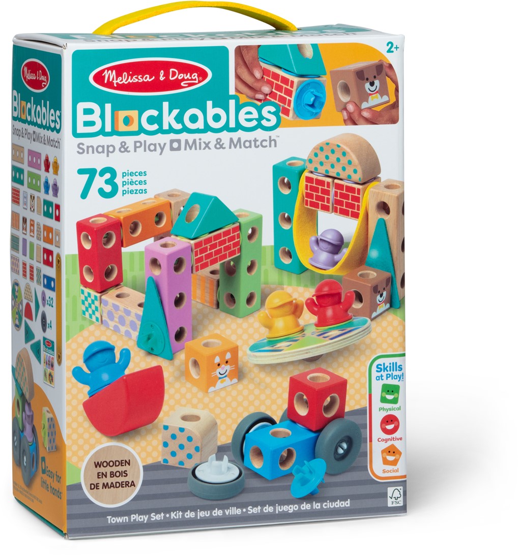 Melissa & Doug | blockables town playset 73pcs