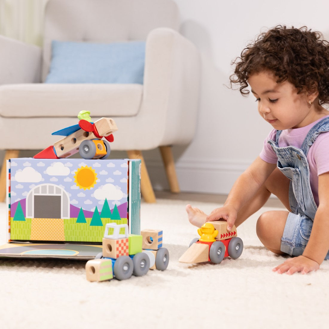 Melissa & Doug | blockables vehicles playset 54pcs