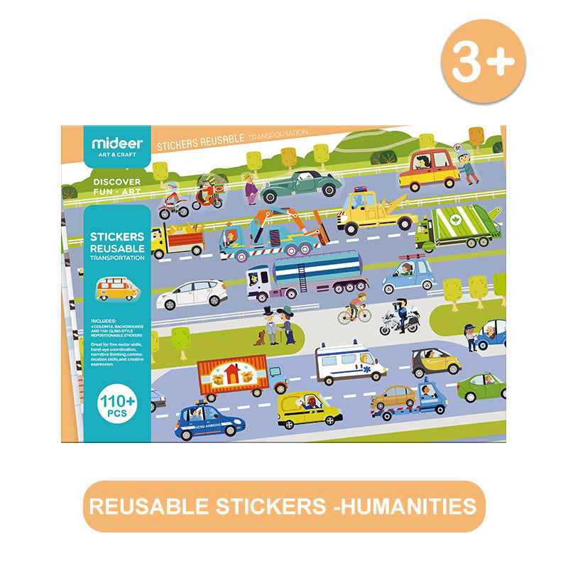 Mideer | Stickers Herbruikbaar Vervoer 110 Stuks
