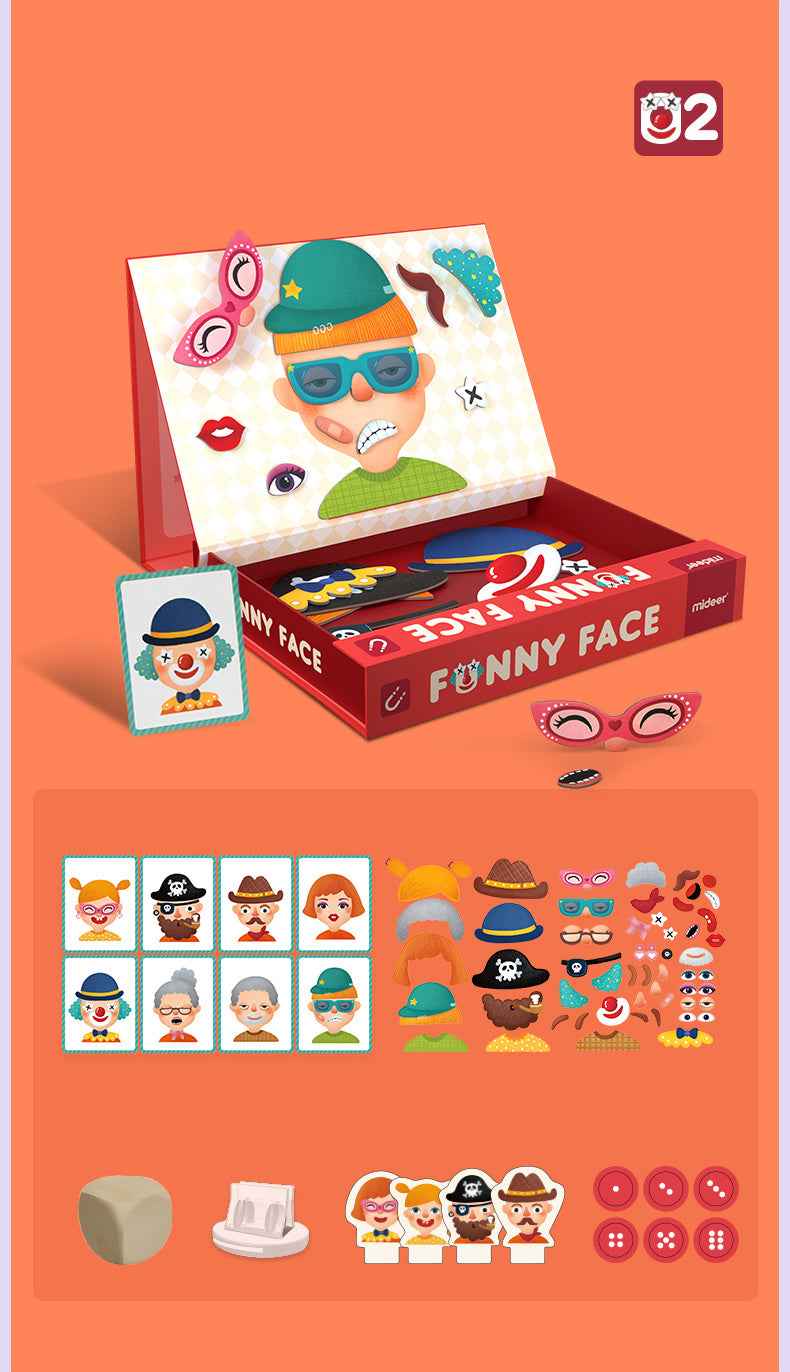 Mideer | Magnetic Funny Face Playset