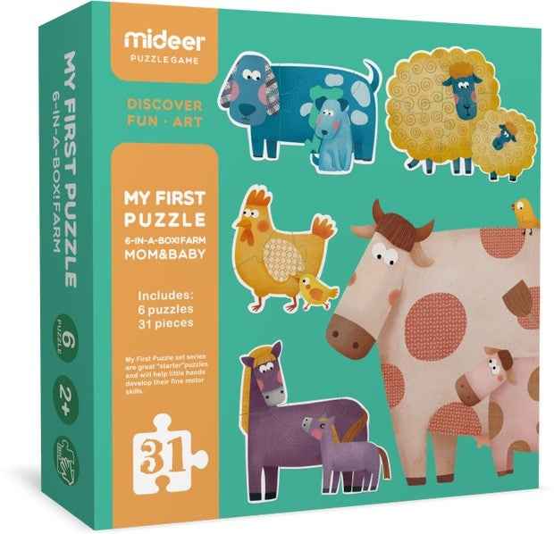 Mideer | Mijn Eerste Puzzel Mam & Baby 31 Stuks