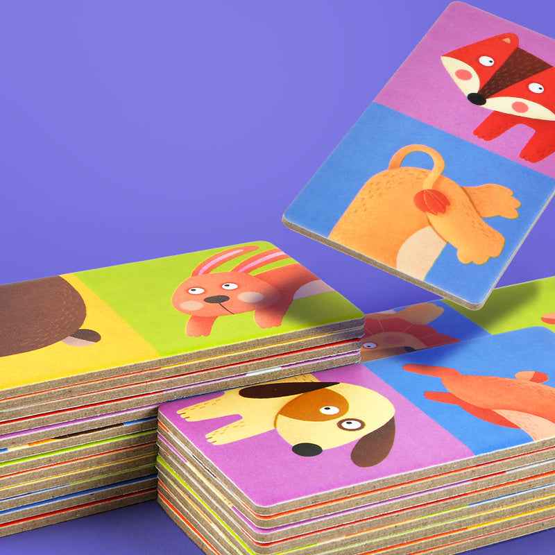 Mideer | Dominio Puzzel Dierenvriendjes 24 Stuks