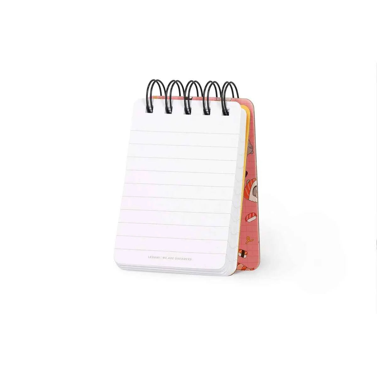 Legami | Laminated notebook with illustrated hard cover - Sushi Cat - Notebook - Spiral-bound
